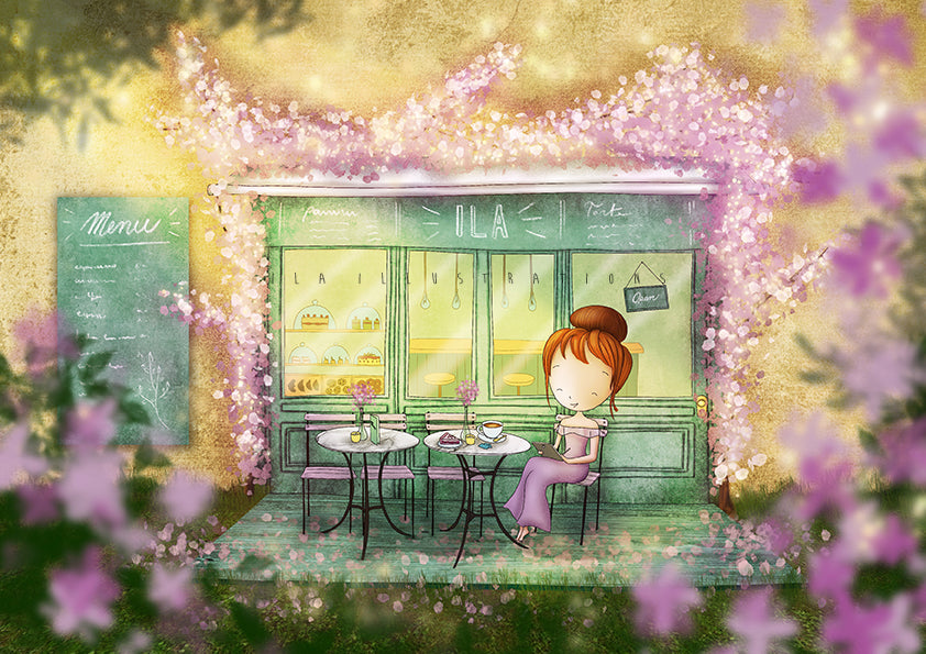 122 - Ila café | Kaart Ila Illustrations