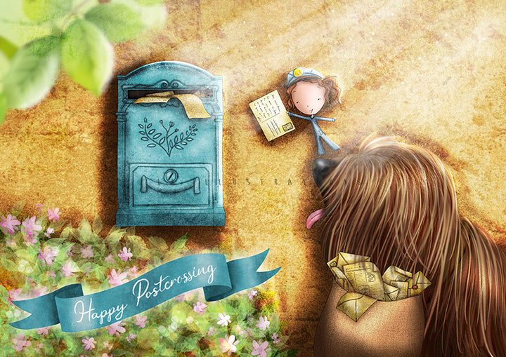 066 - Happy Postcrossing | Kaart Ila Illustrations