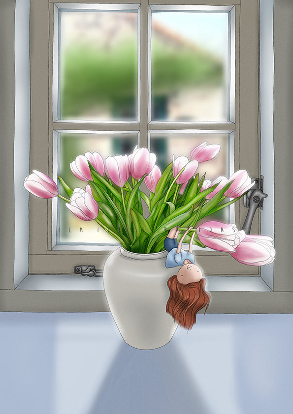 064 - Happy Vase | Kaart Ila Illustrations