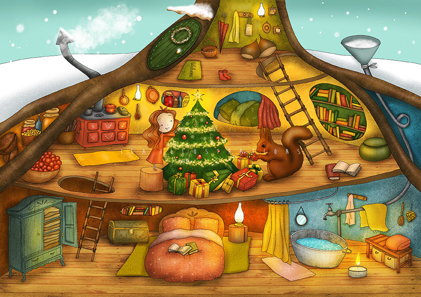 176 - Christmas Home | Kaart Ila Illustrations