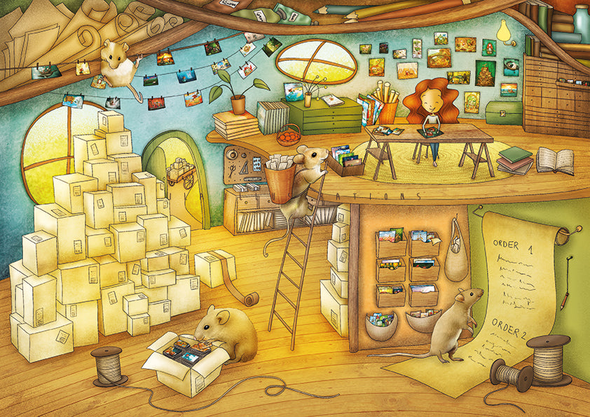 The postcards workshop | Kaart Ila Illustrations