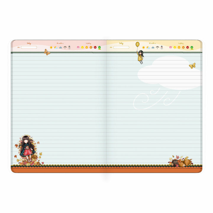 Gorjuss Notebook A4 PVC Cover Autumn Leaves (1033GJ01)