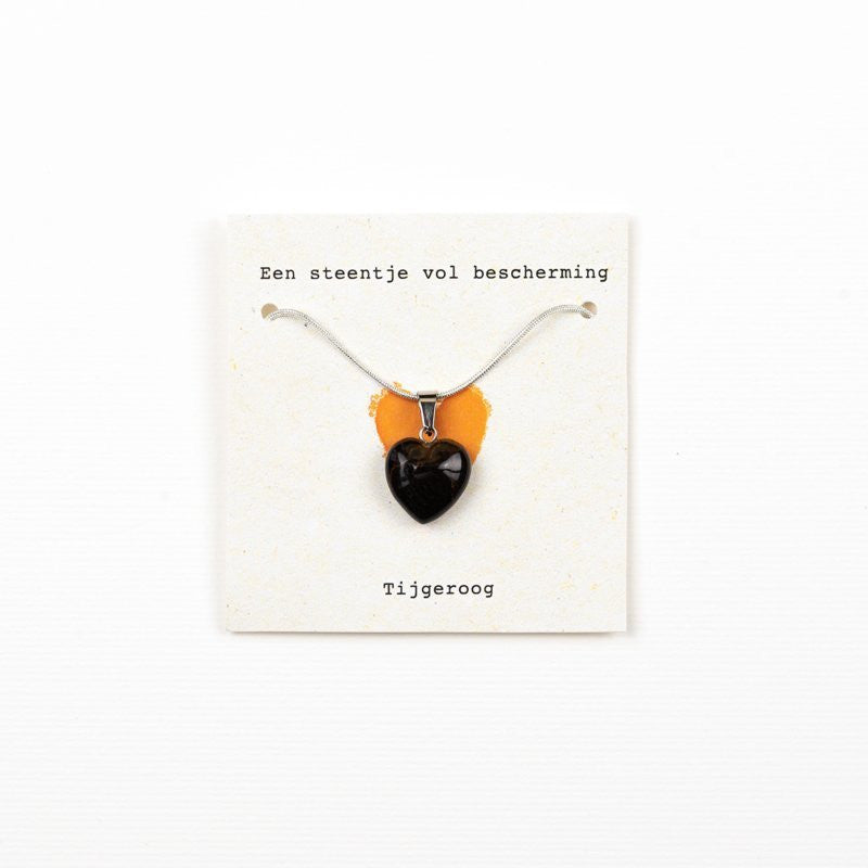 Steentje vol bescherming ketting-Tijgeroog| Ketting Sidedish