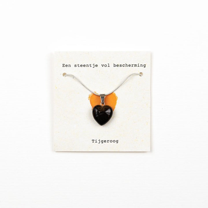 Steentje vol bescherming ketting-Tijgeroog| Ketting Sidedish