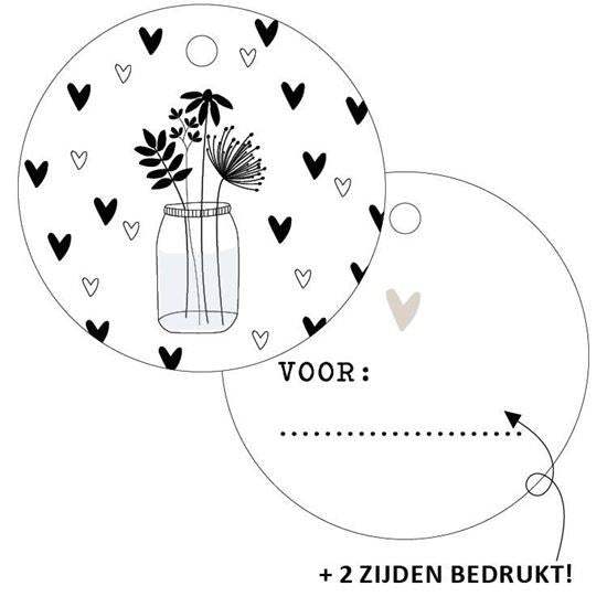 Vaasje| Cadeaulabel 5st