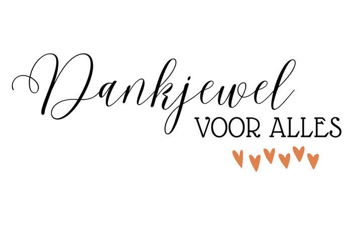 Dankjewel voor alles| Minikaart Fripperies
