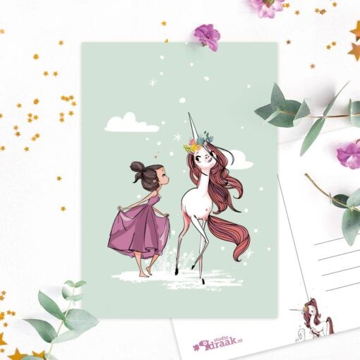 Postkaart ‘Magische momenten’ kusje | Kaart Studio Draak