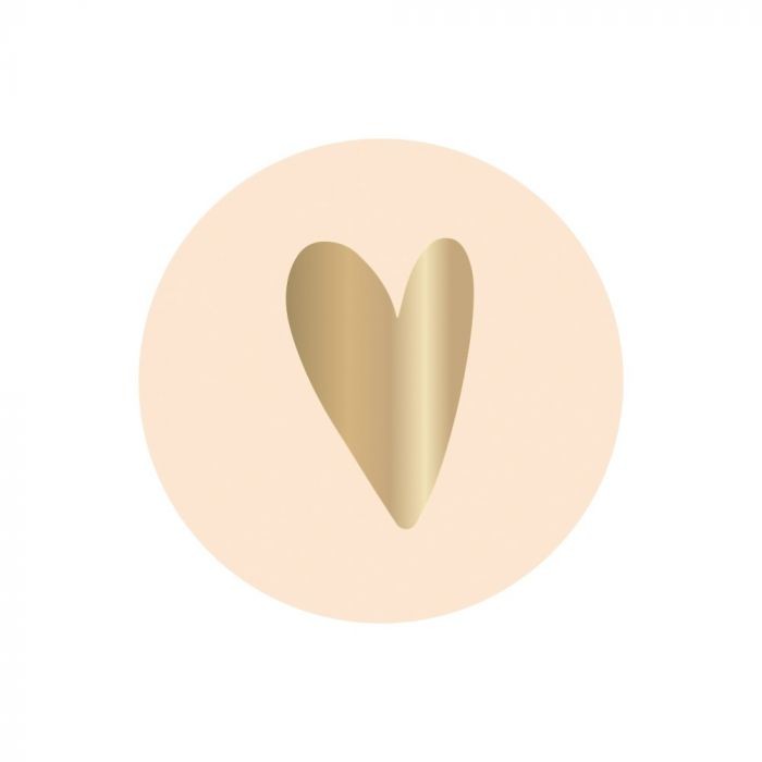 Hearts Beige | Sluitstickers 10st.