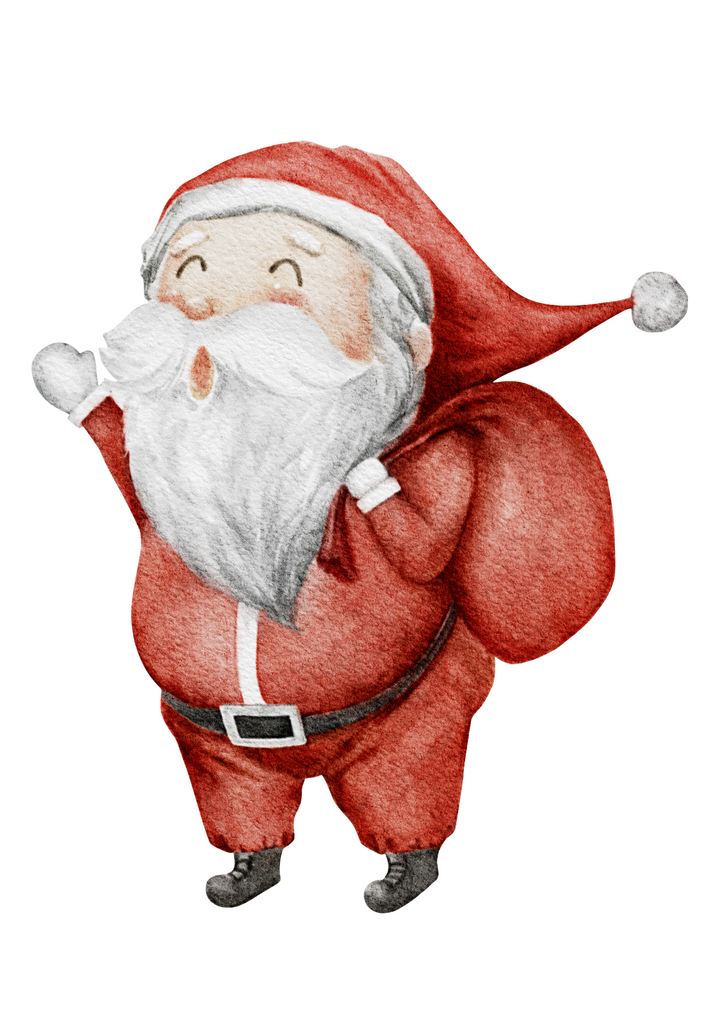 Kerstman met zak | Kaart Fripperies