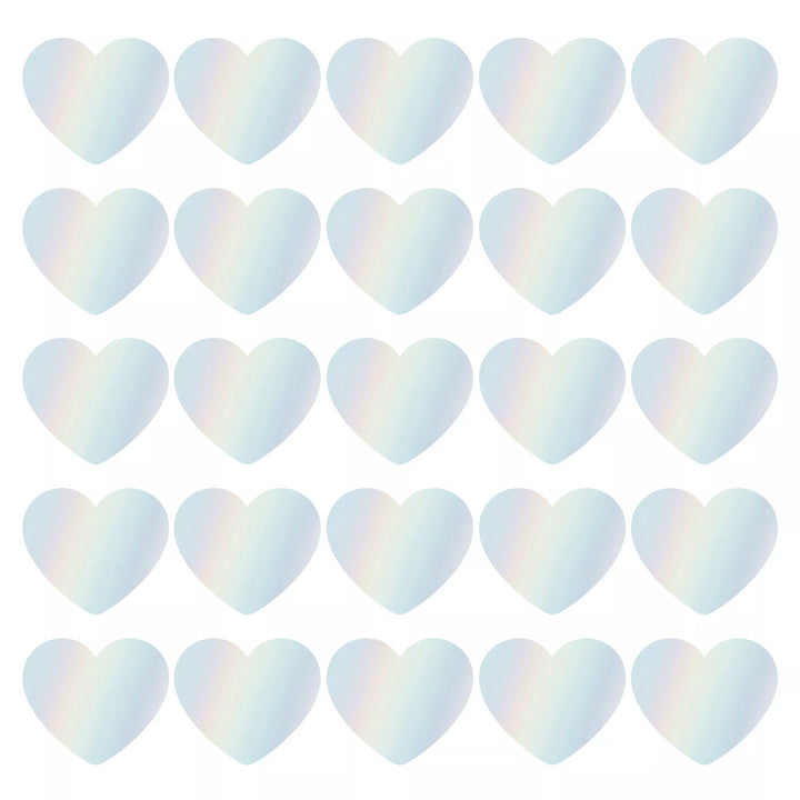 Hearts Holographic | Sluitstickers 10st