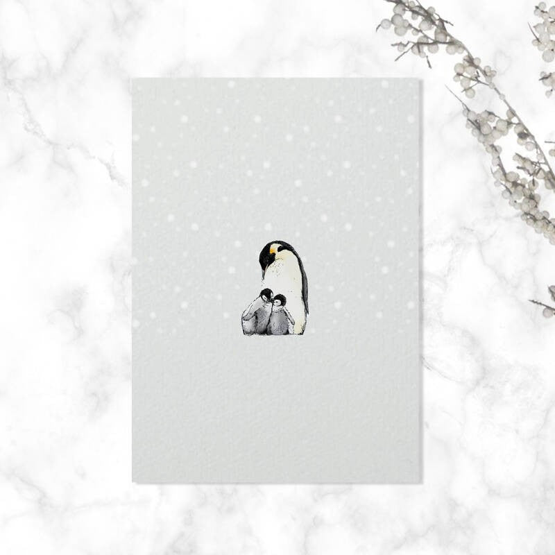 Pinguïn met kuikens | Kaartstudio