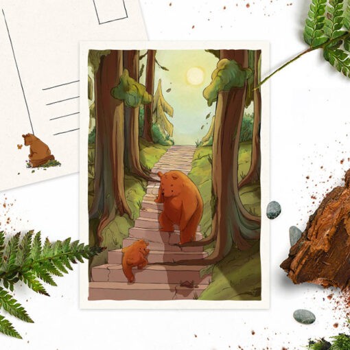 Beren willen leren - Traplopen | Kaart Studio Draak