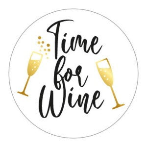 Time for wine | Sluitstickers 10st