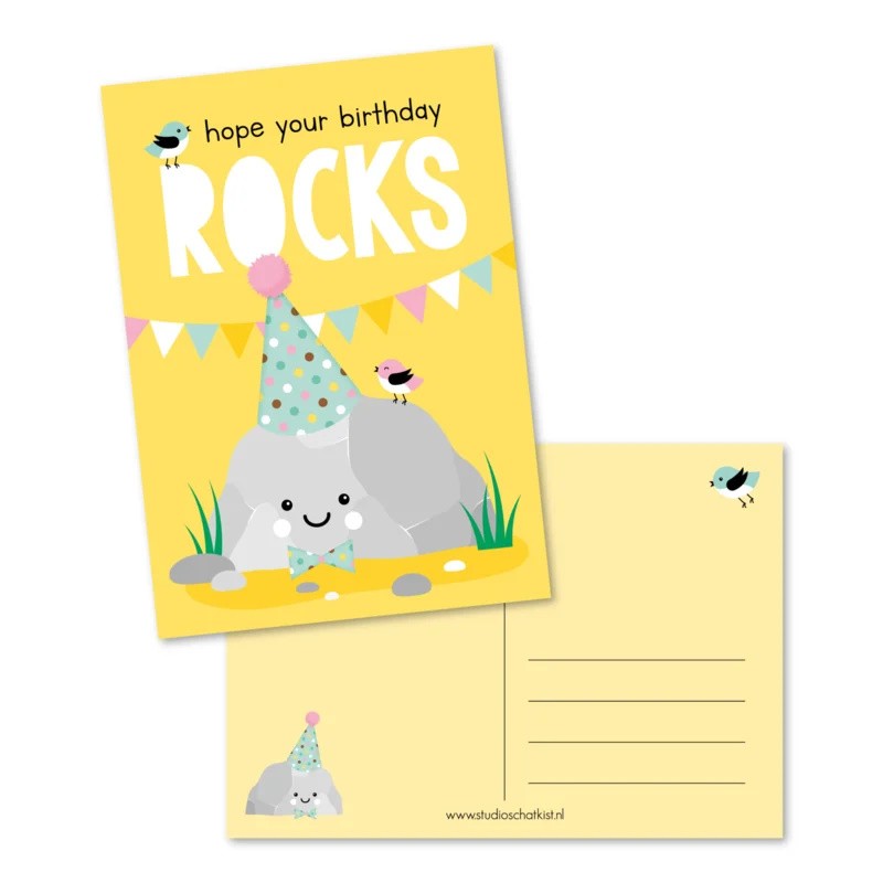 Hope your birthday rocks | Studio Schatkist