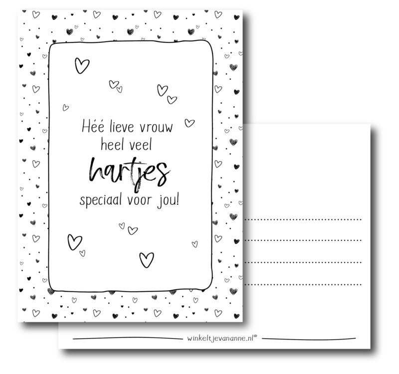 Héé lieve vrouw| Kaart winkeltjevananne.nl