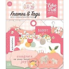 Echo Park Welcome Baby Girl Frames & Tags (WBG233025)