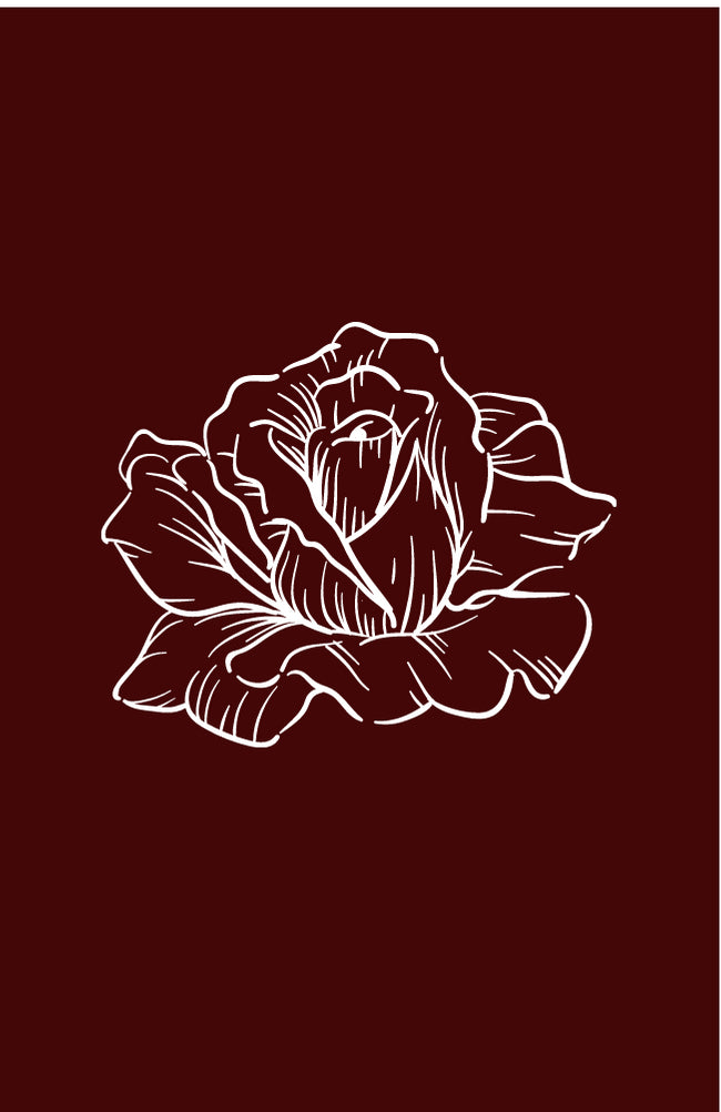 Flower bordeaux | Minikaart Blooming collectie Fripperies