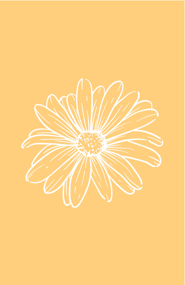 Flower faded yellow | Minikaart Blooming collectie Fripperies