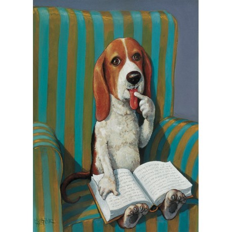 Lezende hond| Kaart Inkognito