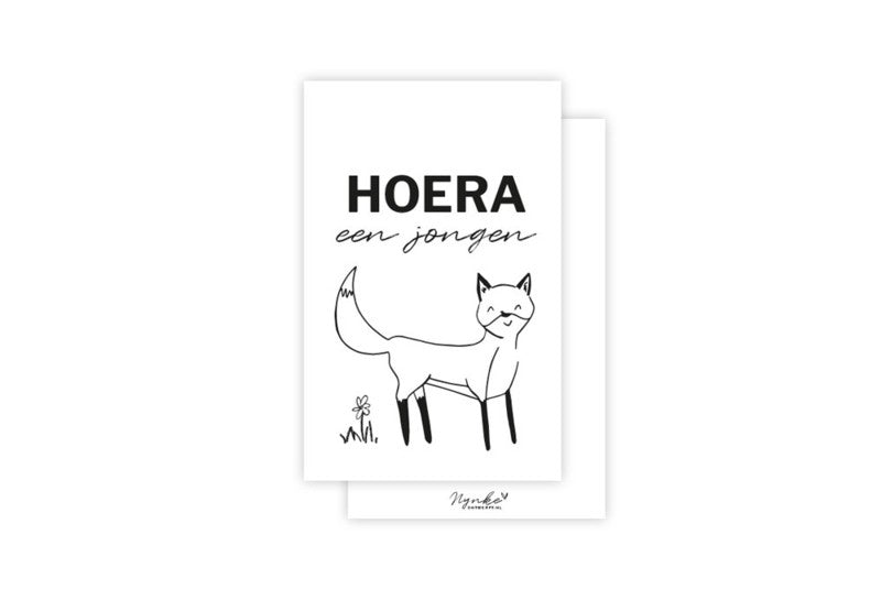 Minikaart | Hoera een jongen