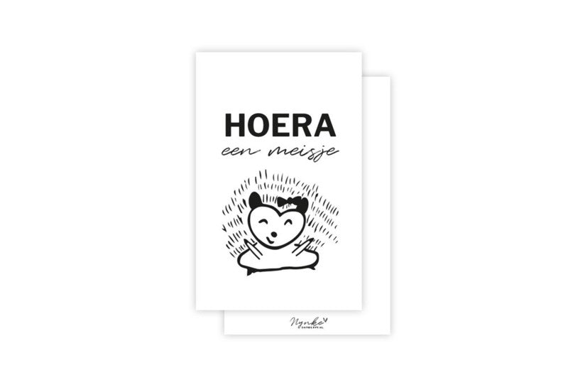 Minikaart | Hoera een meisje