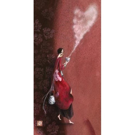 Vrouw met thee | Kaart Gaelle Boissonnard