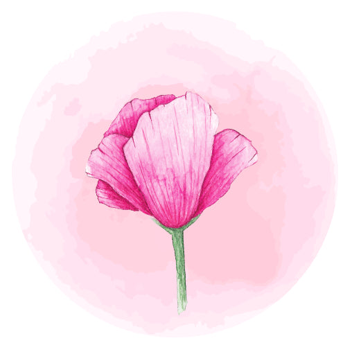Roze bloem | Sluitstickers 10st.