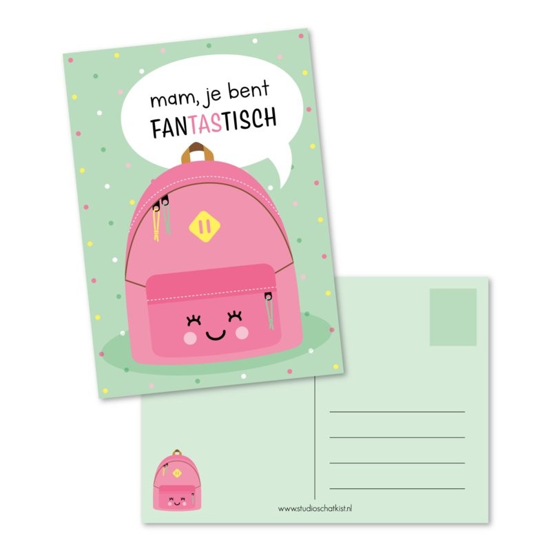 Mam je bent fanTAStisch (roze) | Kaart Studio Schatkist