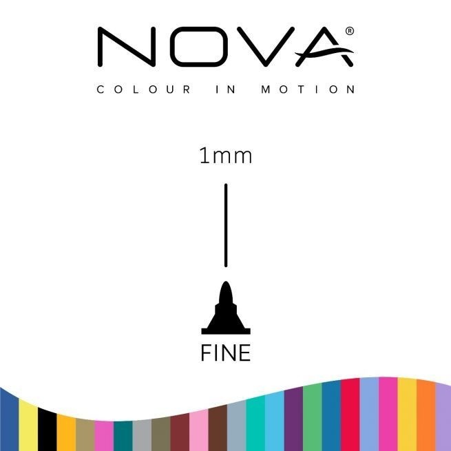 Trimcraft Nova Fabric Markers Fine-Tip (24pcs) (NVMXM007)