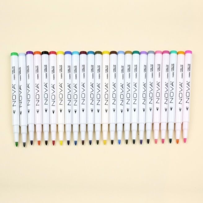 Trimcraft Nova Fabric Markers Fine-Tip (24pcs) (NVMXM007)