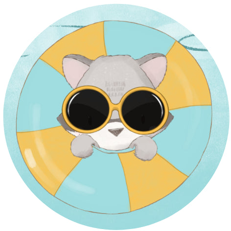 Zomerwasbeer| Sluitstickers 10st.