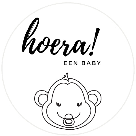 Hoera! een baby| Sluitstickers 10st.