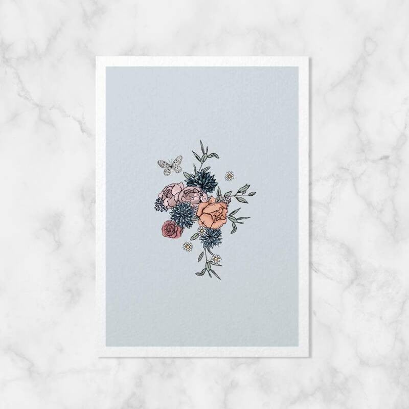 bloemen flat lay, naturel beauty| Kaartstudio