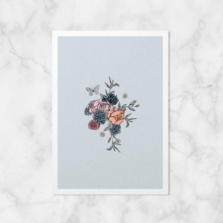 bloemen flat lay, naturel beauty| Kaartstudio