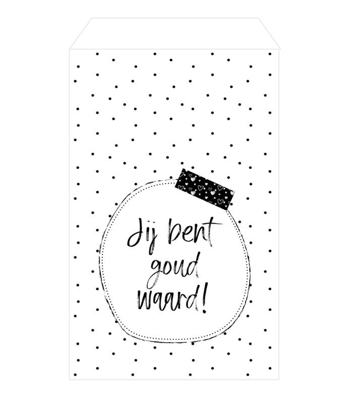 Jij bent goud waard| Cadeauzakjes 5st.