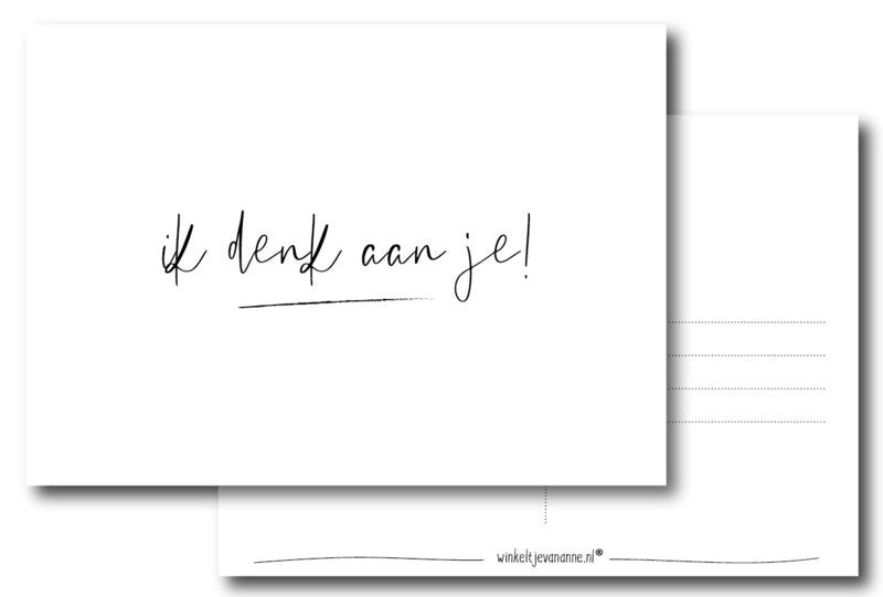 Ik denk aan je!| Kaart winkeltjevananne.nl