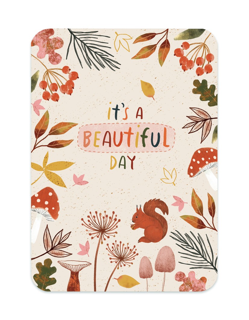 Eekhoorn 'it's a beautiful day'| Kaart The Lemonbird