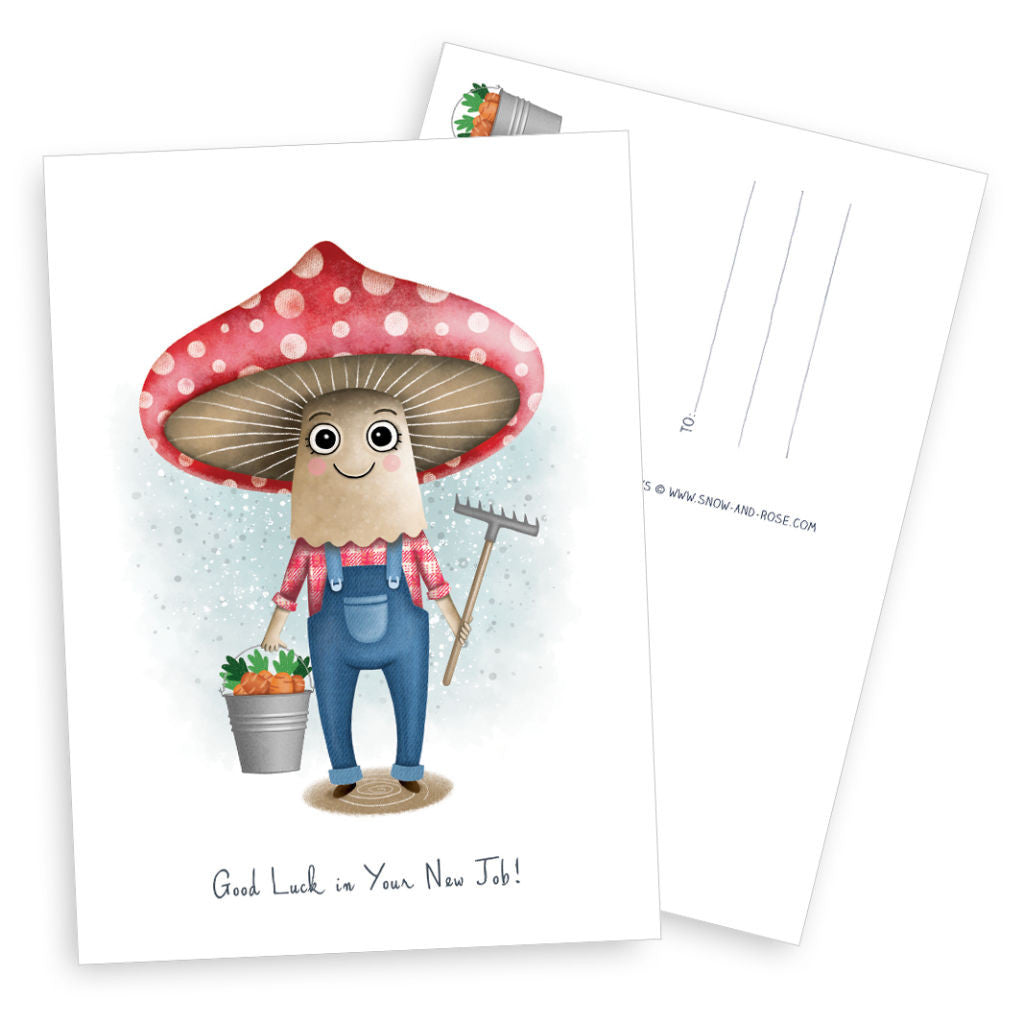 Good luck in your new job| Kaart Snow & Rose
