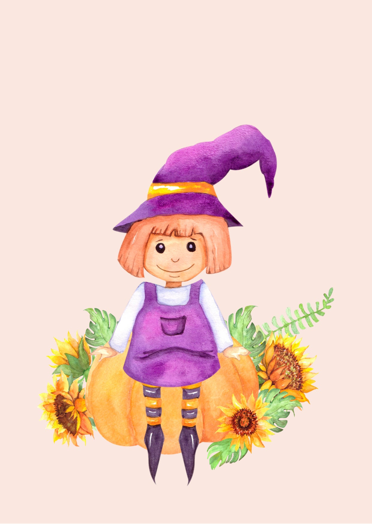 Heksje op pompoen | Halloween collectie Fripperies