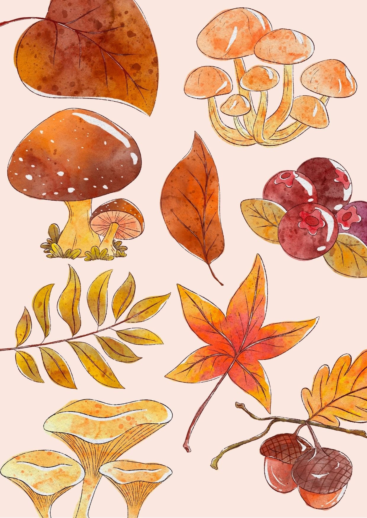 Herfst print| Kaart Herfst collectie Fripperies
