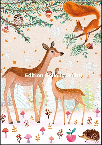 Waldtiere| Weihnachtskarte Edition Gollong