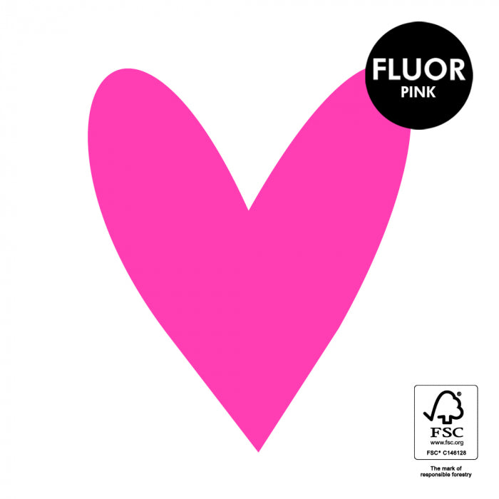 Heart Neon Pink | Sluitstickers 9st