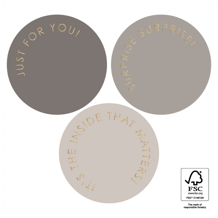 Modern Gold/Grey | Sluitstickers 9st
