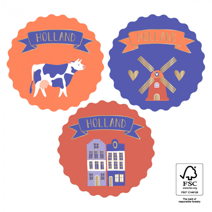 Holland | Sluitstickers 9st