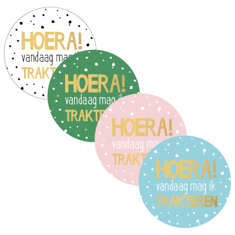 Hoera! Vandaag mag ik trakteren | Sluitstickers 8st