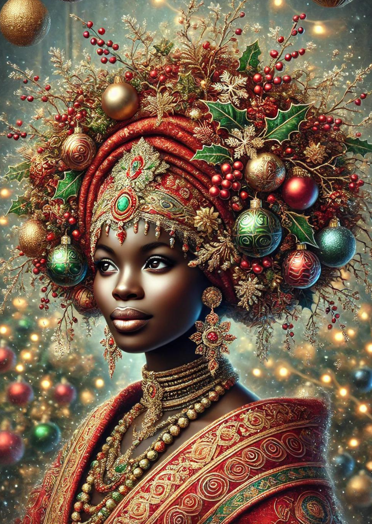 Christmas Woman: Isha | Kaart Fripperies