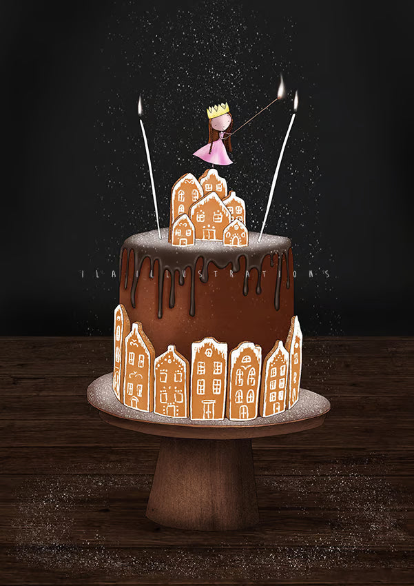 191 - Chocolate Cake | Kaart Ila Illustrations