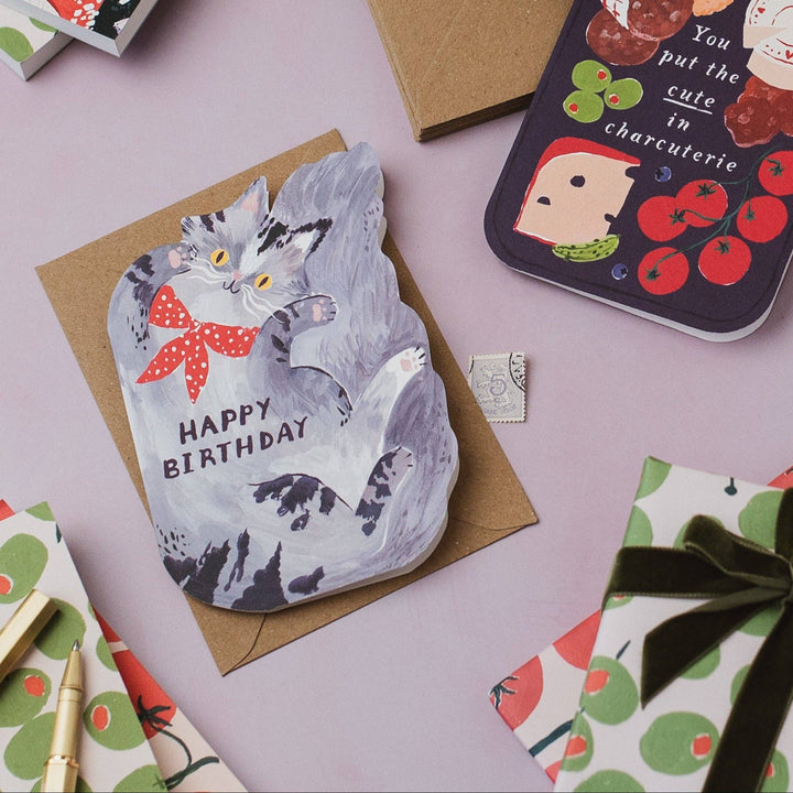 Bandana-kat verjaardagskaart | Verjaardagskaarten voor kattenliefhebbers