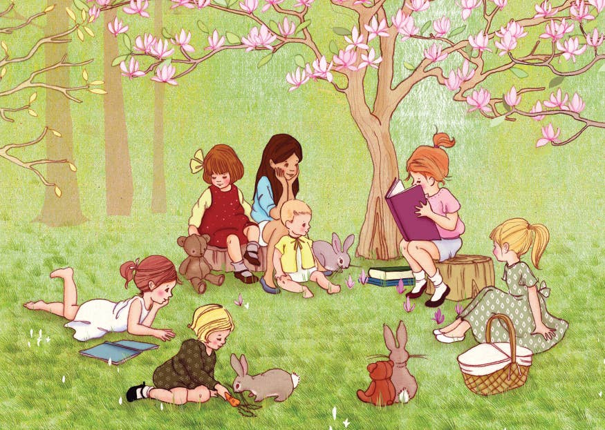 Ansichtkaart Leesgroep | Kaart Belle & Boo