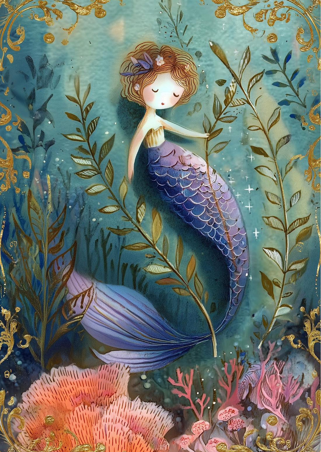 Enchanted Ocean: Mermaid | Kaart Fripperies